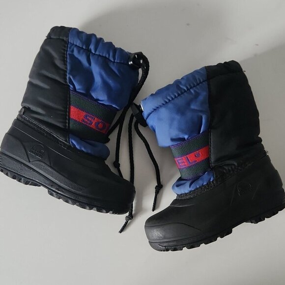 Sorel Other - SOREL|  Blue Black Chariot Snow Winter Insulated Nylon Boots Size 6 Retro